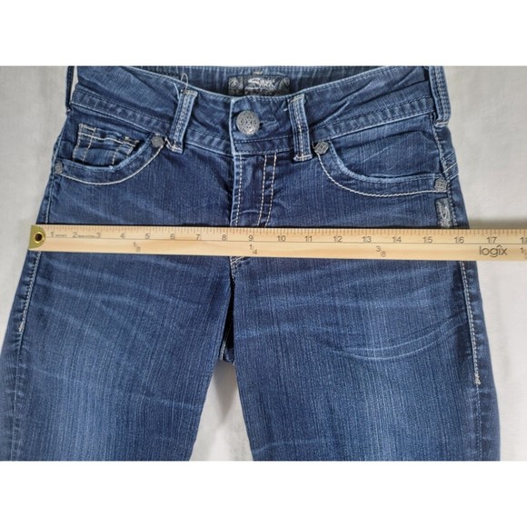 Silver Jeans Suki Rose Surplus Bermuda Shorts Women's Size 26 x 14 Blue Denim - Picture 9 of 14